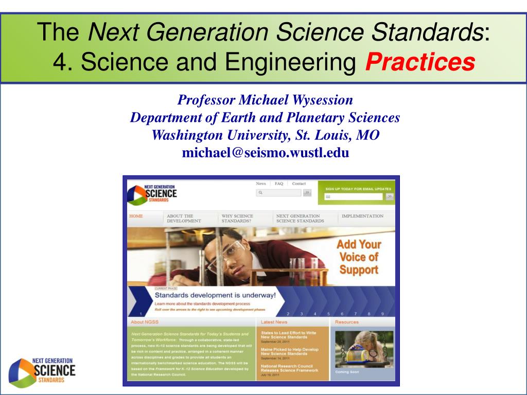 PPT - The Next Generation Science Standards : 4. Science and ...