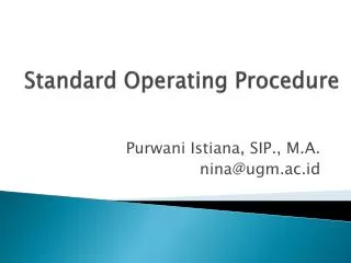 standard operating procedure