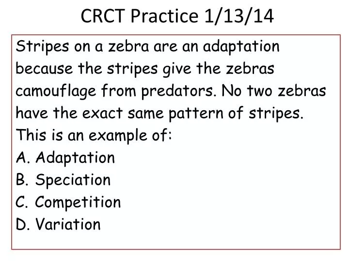 crct practice 1 13 14