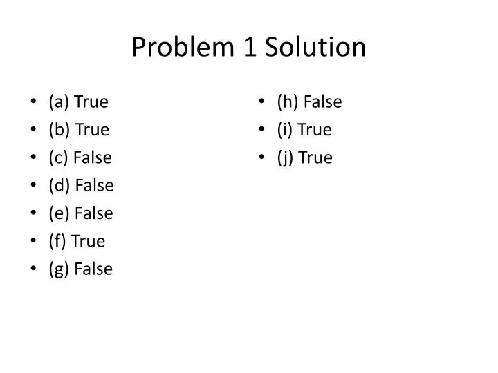problem 1 solution