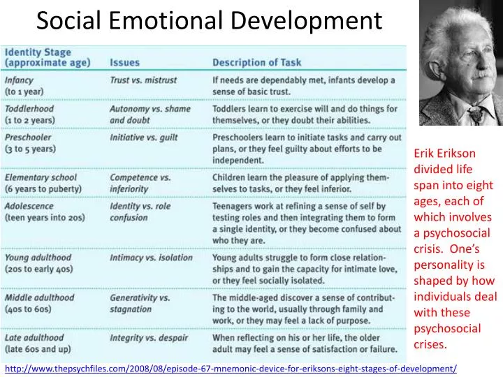 social emotional development