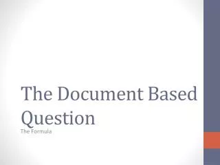 the document based question