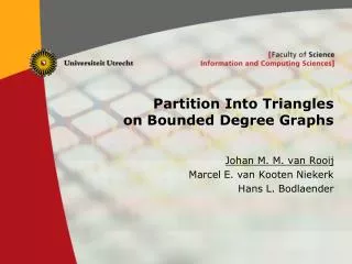 Partition Into Triangles on Bounded Degree Graphs