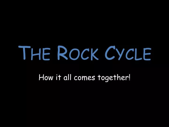 the rock cycle