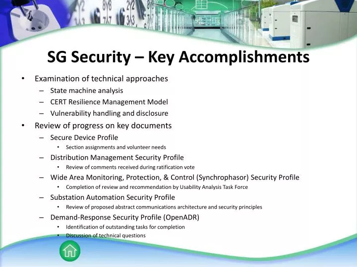 sg security key accomplishments