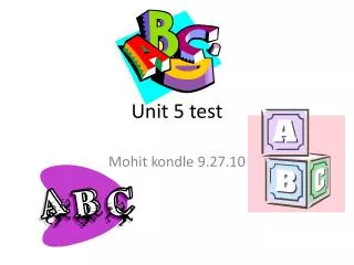 Unit 5 test