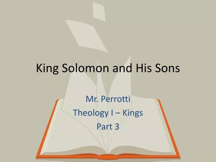 king solomon and his sons
