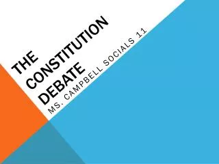 The Constitution Debate