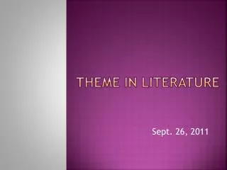Theme in literature