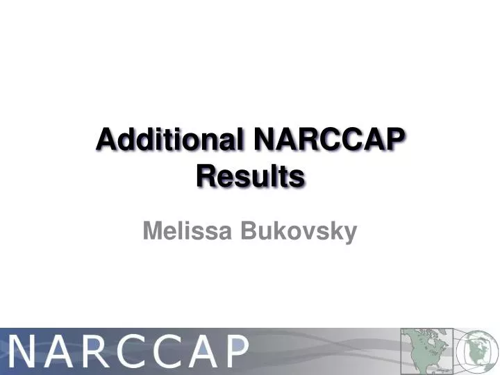 additional narccap results