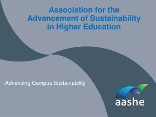 Association for the Advancement of Sustainability in Higher Education