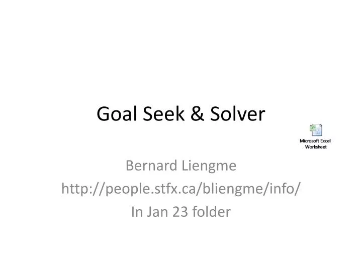 goal seek solver