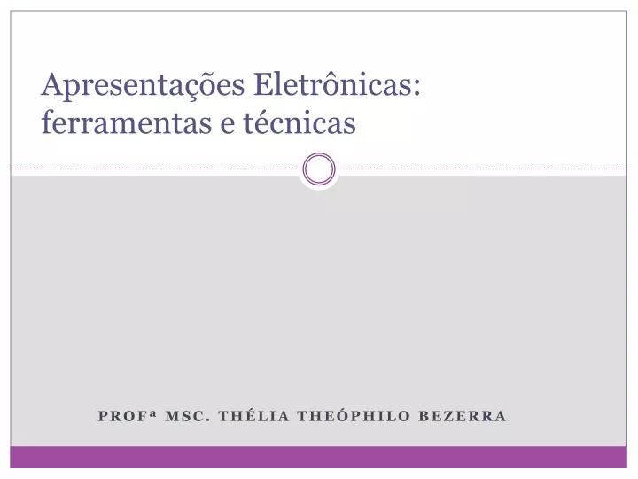 apresenta es eletr nicas ferramentas e t cnicas