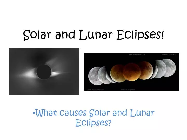 solar and lunar eclipses