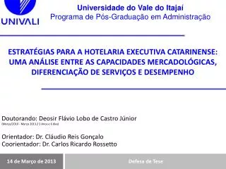 universidade do vale do itaja programa de p s gradua o em administra o