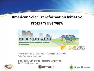 American Solar Transformation Initiative Program Overview