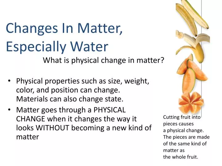 what is physical change in matter