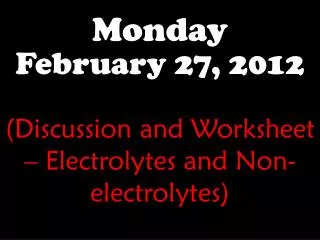 monday february 27 2012