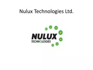 Nulux Technologies Ltd.