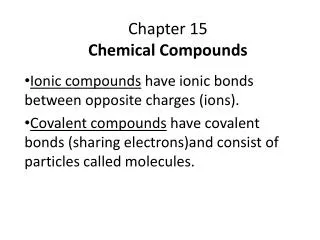 chapter 15 chemical compounds