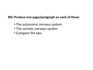 m3 produce one page paragraph on each of these