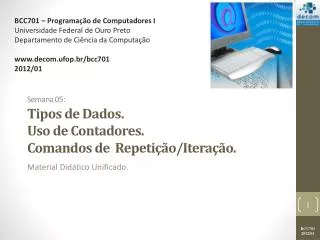 semana 05 tipos de dados uso de contadores comandos de repeti o itera o