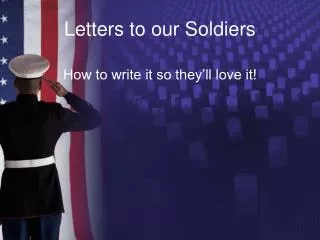 Letters to our Soldiers