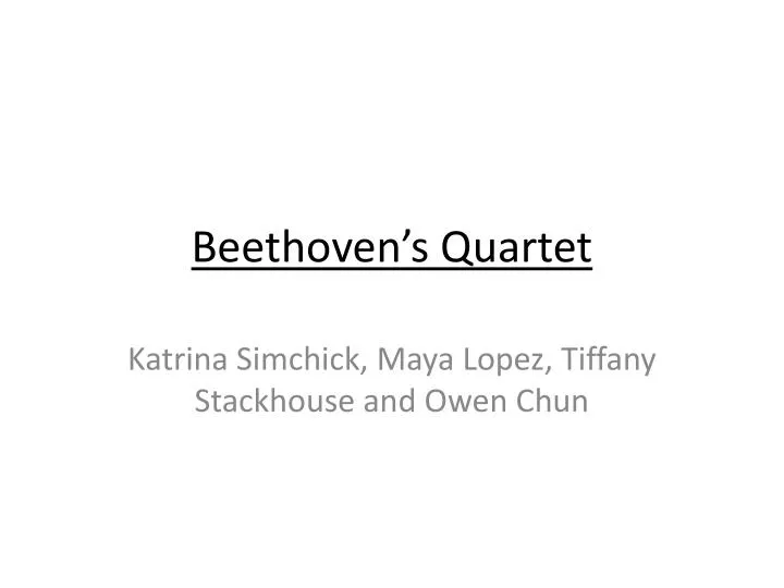 beethoven s quartet