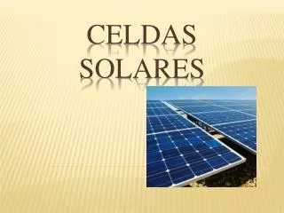 celdas solares