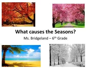 What causes the Seasons?