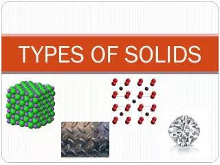 TYPES OF SOLIDS