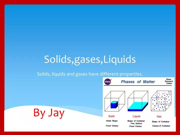 solids gases liquids