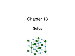 Chapter 18 Solids