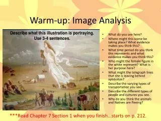 Warm-up: Image Analysis