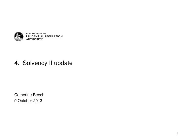 4 solvency ii update