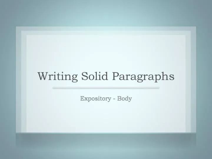 expository body