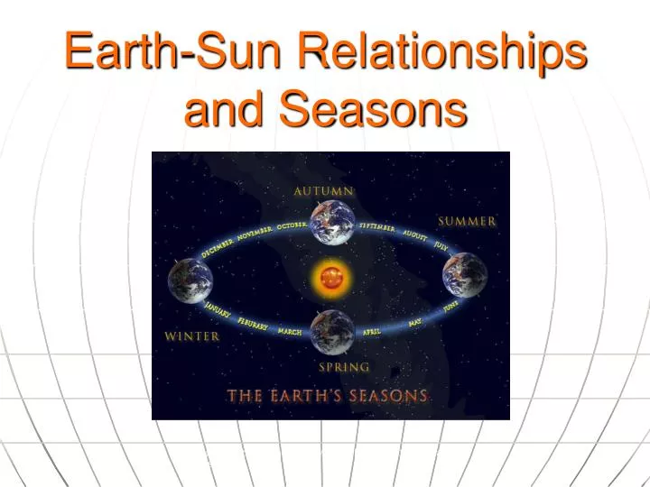 earth sun relationships and seasons