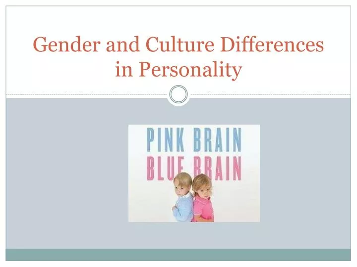 gender and culture differences in personality