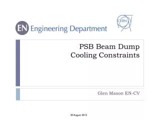 PSB Beam Dump Cooling Constraints
