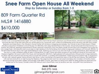 Snee Farm Open House All Weekend Stop by Saturday or Sunday from 1-5