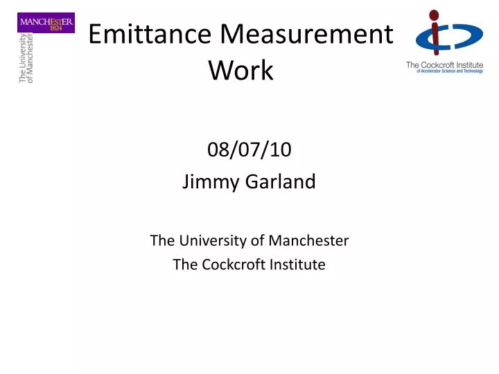 emittance measurement work