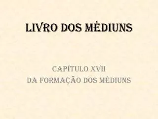 livro dos m diuns