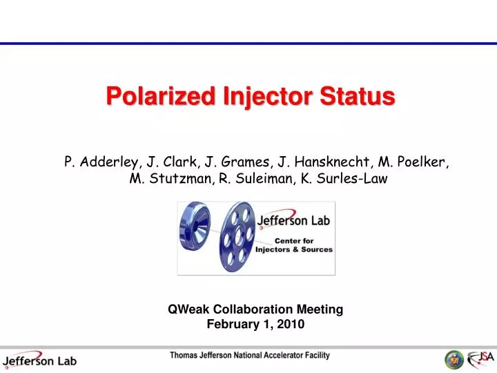 polarized injector status