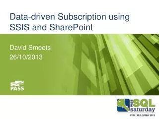 Data-driven Subscription using SSIS and SharePoint