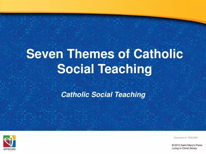 seven themes of catholic social teaching