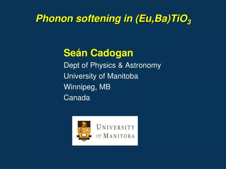 phonon softening in eu ba tio 3