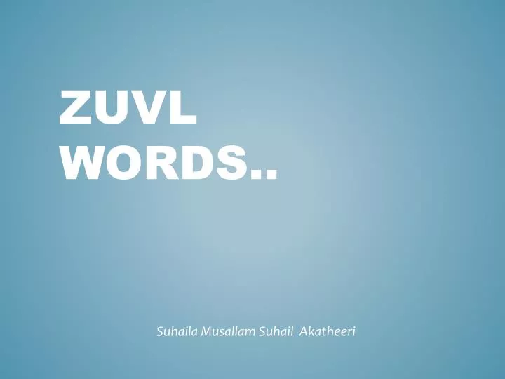 zuvl words