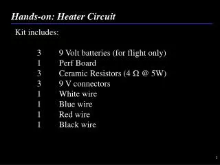 Hands-on: Heater Circuit