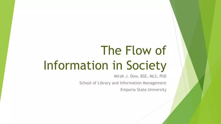 the flow of information in society