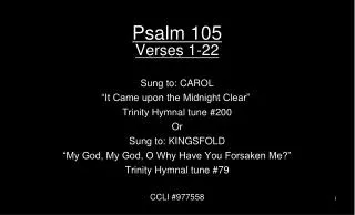 Psalm 105 Verses 1-22